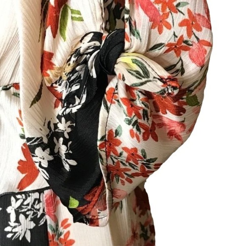 Zara XS floral dress black white - Picture 4 of 8